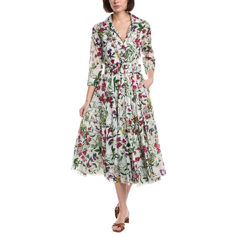 Samantha Sung Womens  Aster Midi Dress, White
